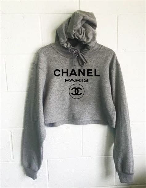 coco chanel crop sweatshirt|chanel cropped sweater.